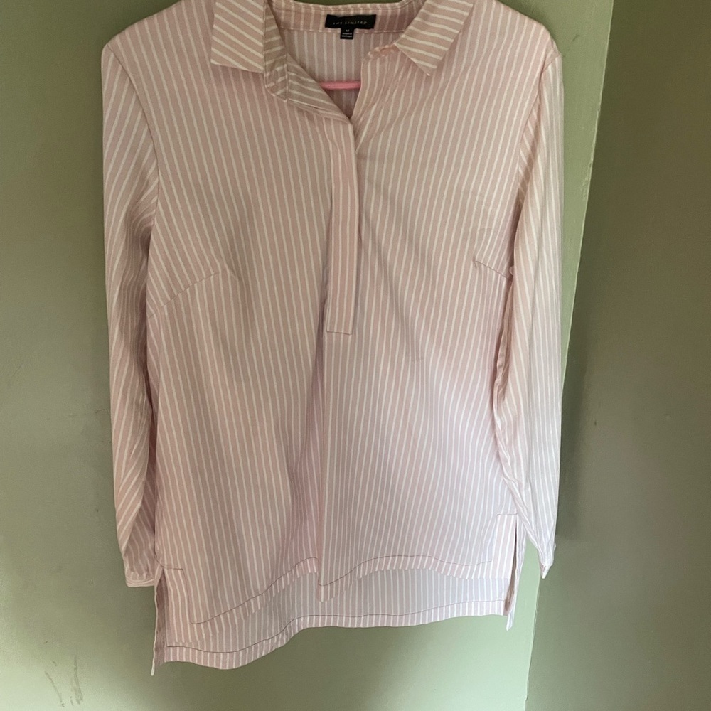 The limited pink and white striped shirt size medium